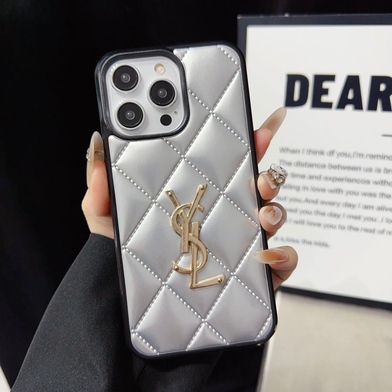 Fashion Rhombus Leather Case
