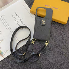 Multicolor Leather Card Holder Crossbody Case