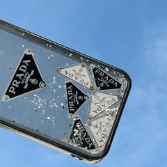 Glitter Triangle Logo Quicksand Case