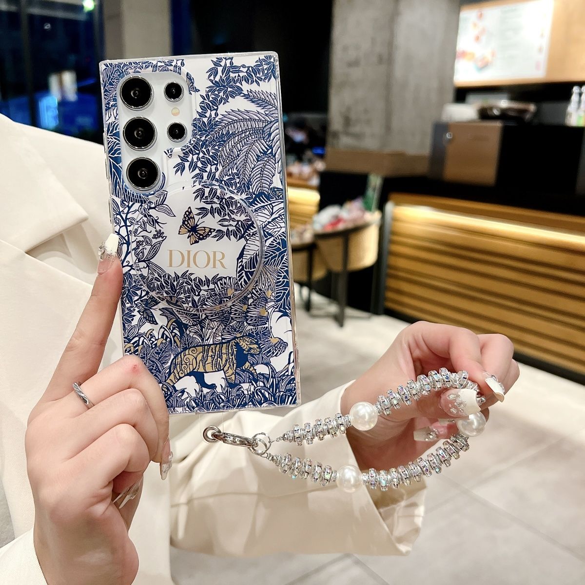Forest Flower Magnetic Holder Samsung Case