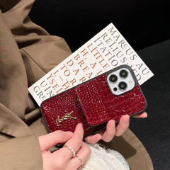 Crocodile Pattern Leather Card Case