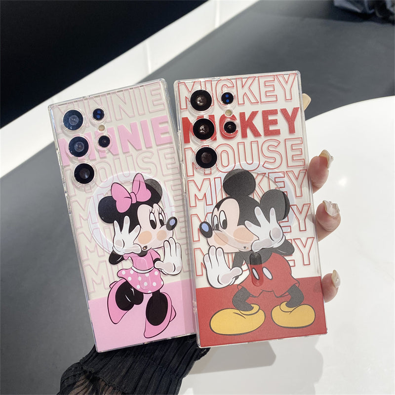 Cute Cartoon Magnetic Bracket Samsung Case