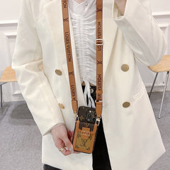 All-inclusive Leather Card Holder with Lanyard Case