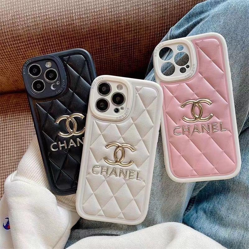 Gold-stamped Logo Soft Leather Case
