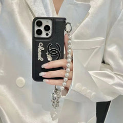 Fashion Perfume Bottle Pearl Chain Case