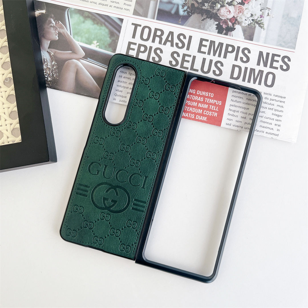 Leather Embossed Fold Case