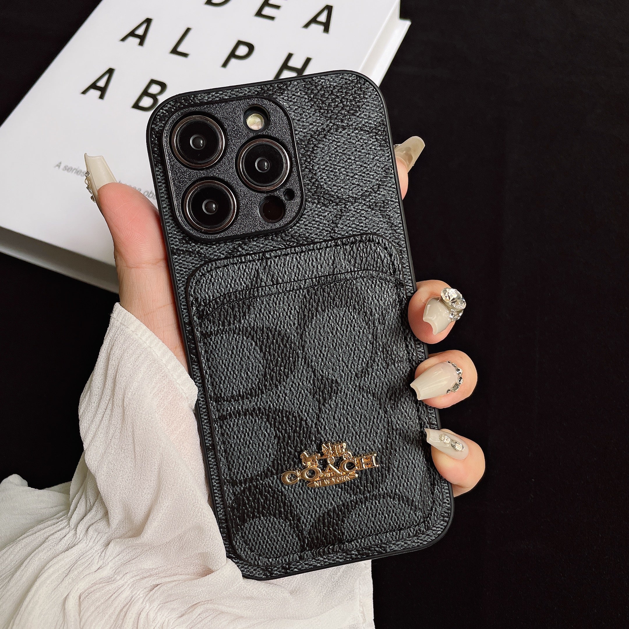 Classic Trendy Card Slot Embossed Case