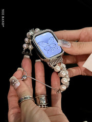 Rhinestones Pearl Bracelet With Rhinestones Case For Apple Watch