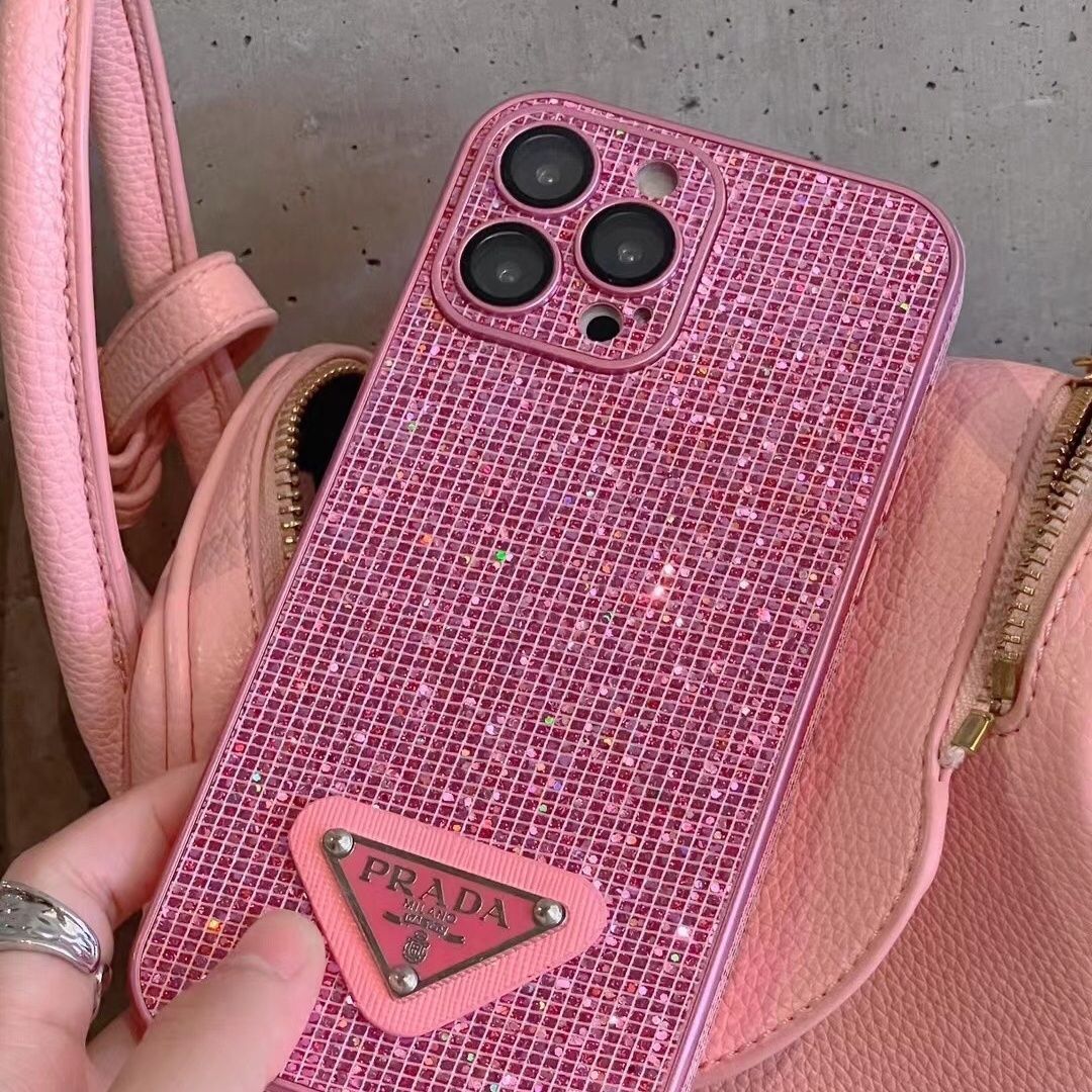 Sparkling Diamond Triangle Logo Case