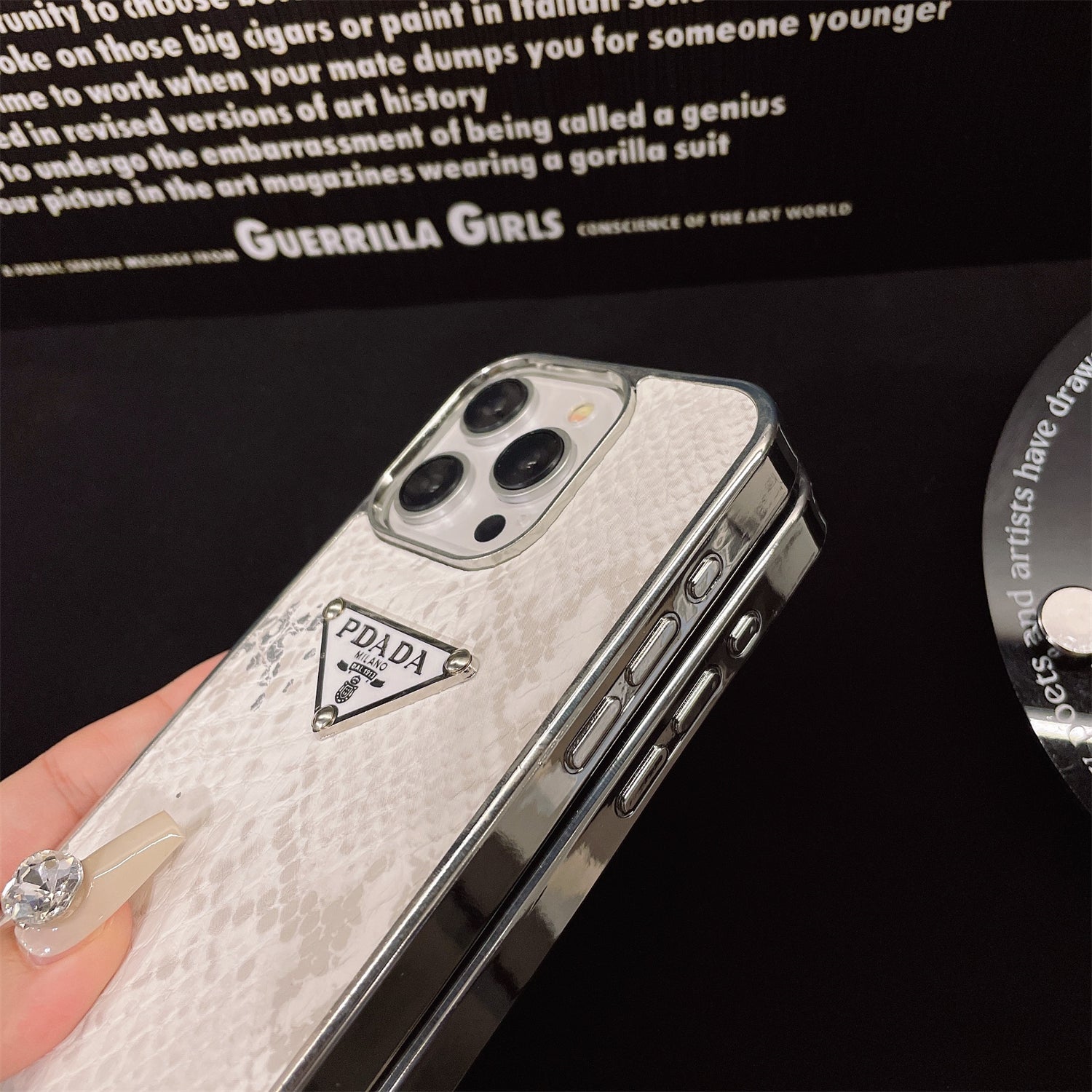Mermaid Diamond Electroplated Triangle Logo Case