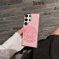 Electroplating Medusa Pattern Leather Samsung Case