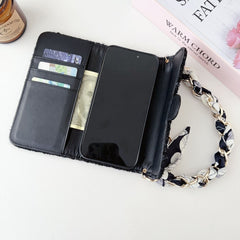 Vintage Sequin Suede Lanyard Case