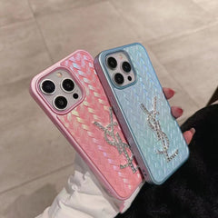 Woven laser rhinestone case