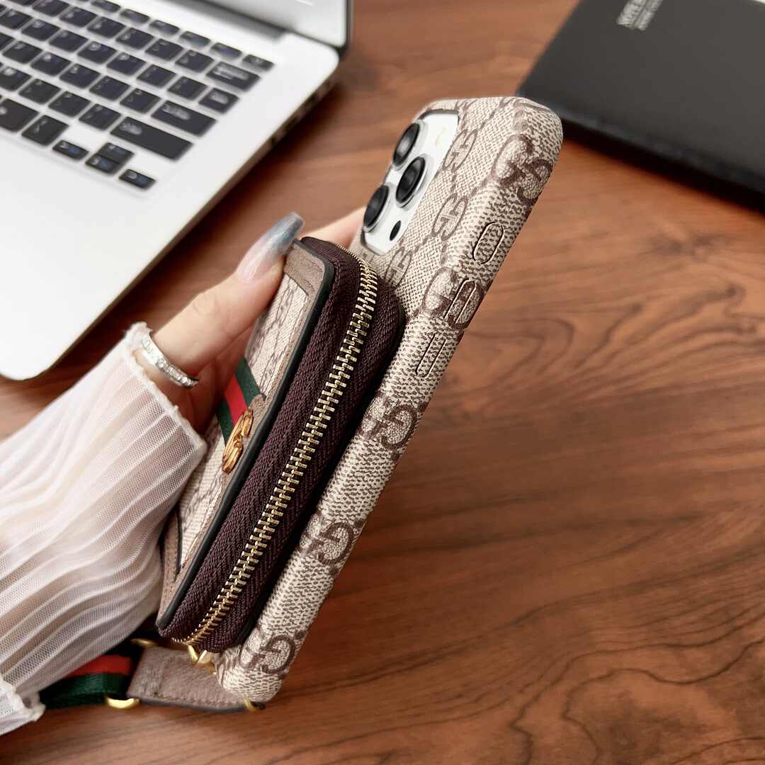 Fashion Crossbody Leather Wallet Case