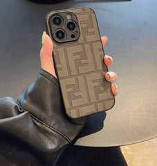 Embossed leather F case