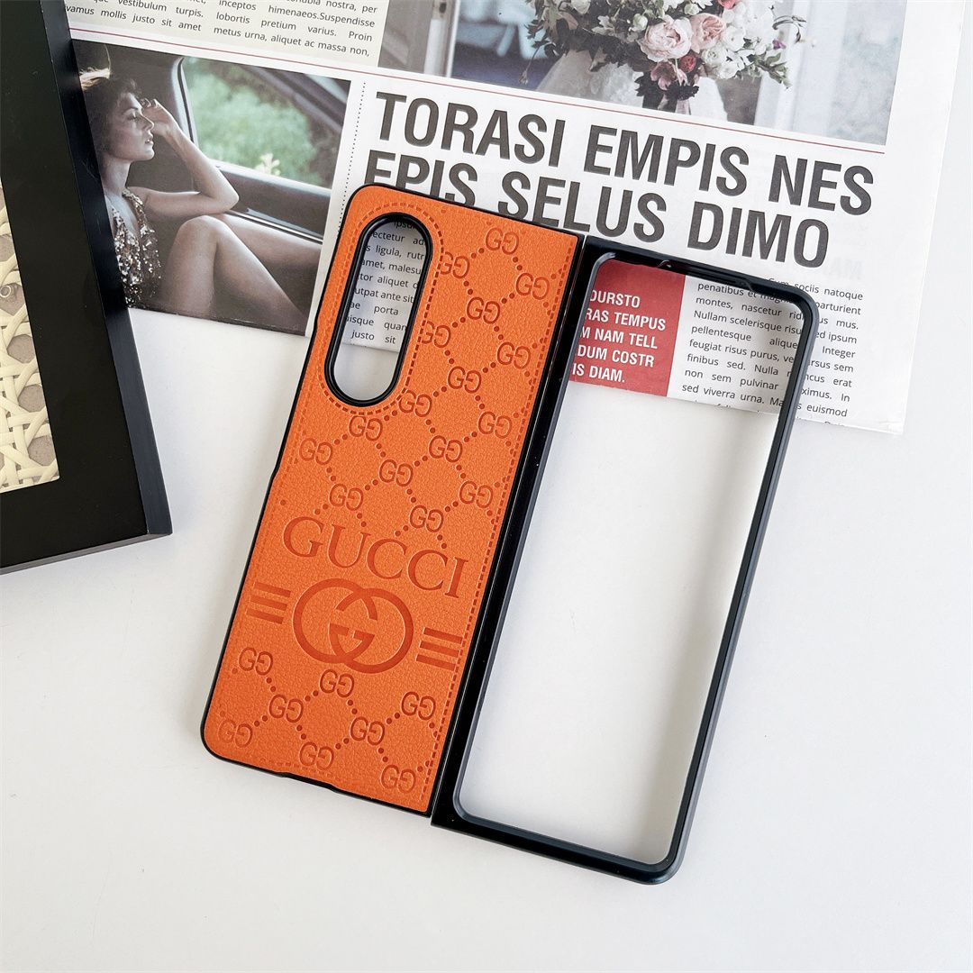 Leather Embossed Fold Case