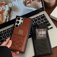 Metal Embroidered Leather Card Holder Samsung Galaxy Case