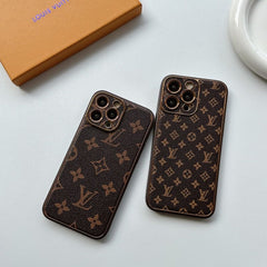 Electroplating Full Cover Leather Embossed Case