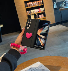 Cute Silicone Heart Fold Case