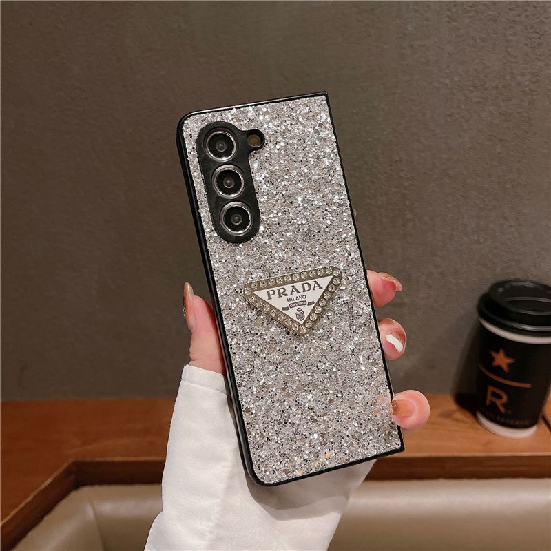 Glitter Triangle Logo Fold Case