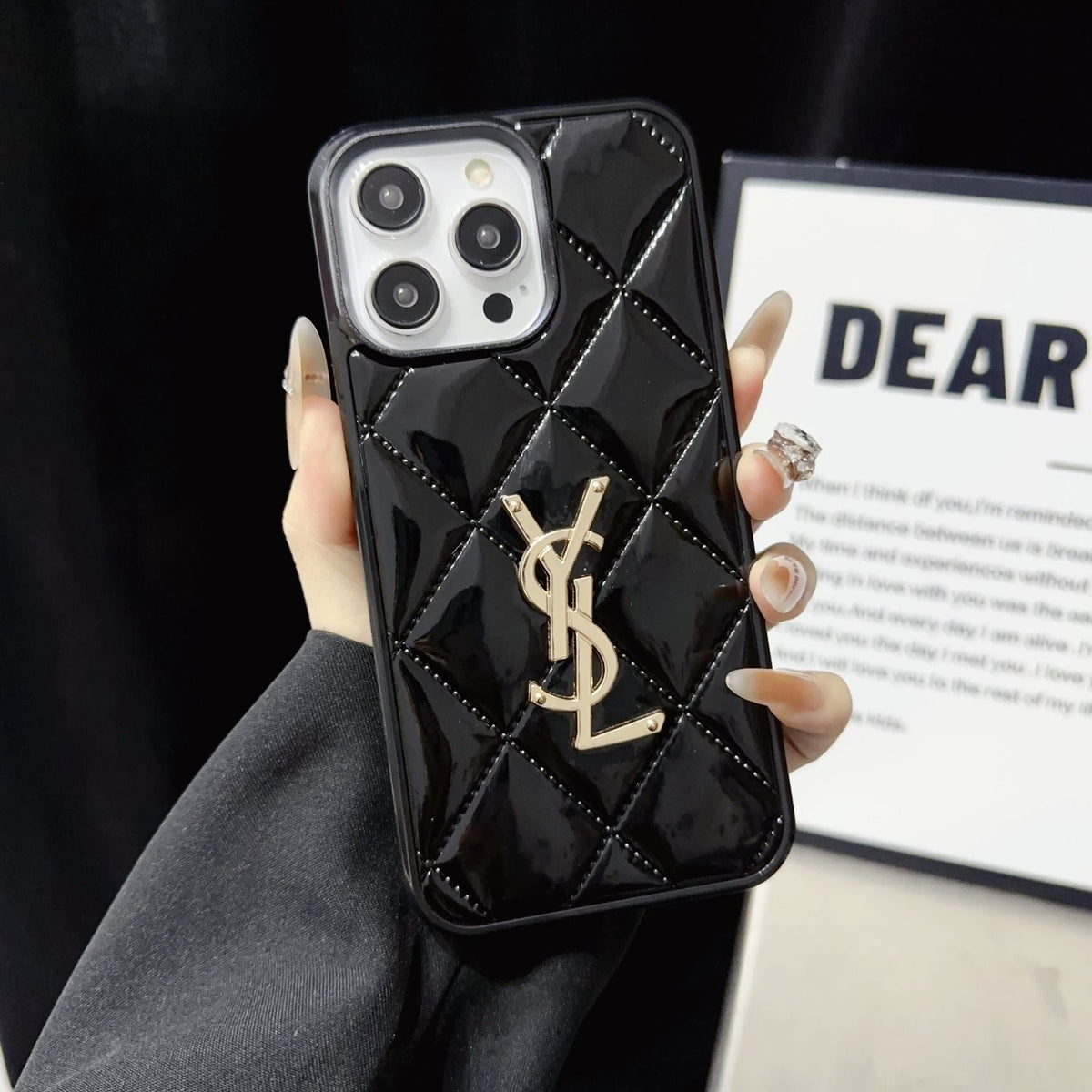 Fashion Rhombus Leather Case