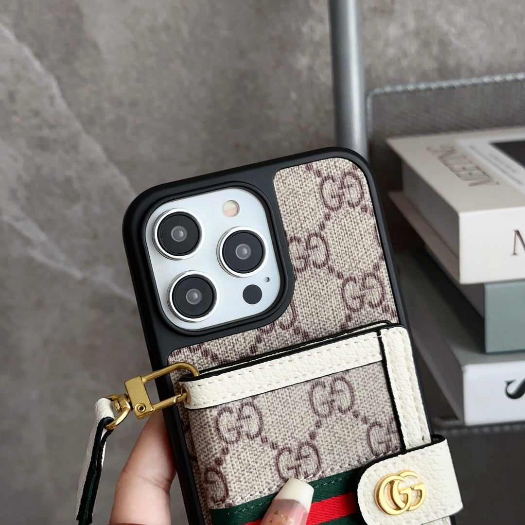 Retro Embossed Card Holder Crossbody Case