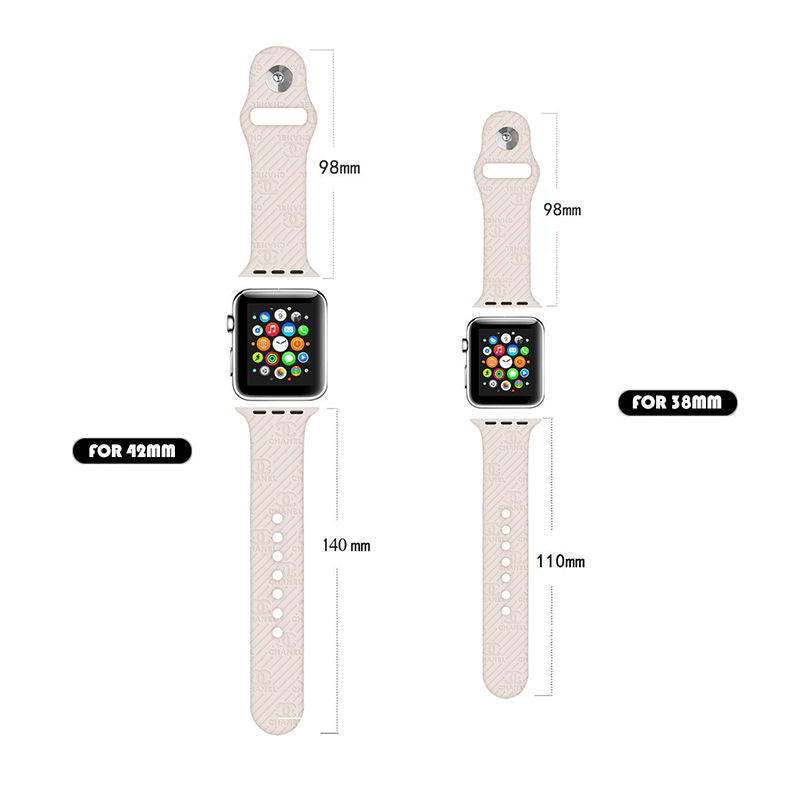 Fashion Embossed Silicone Apple Watch Band