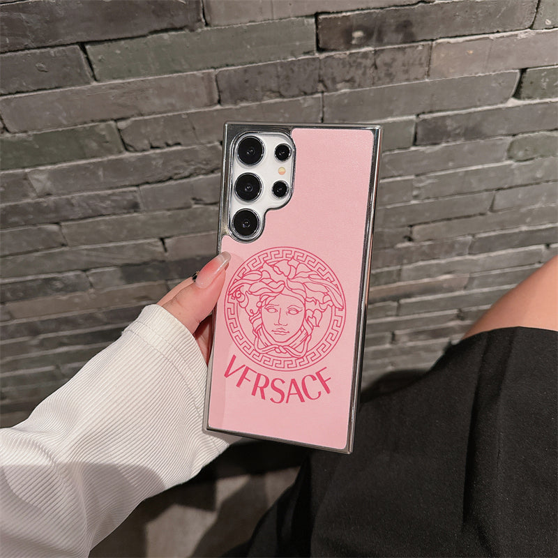 Electroplating Medusa Pattern Leather Samsung Case