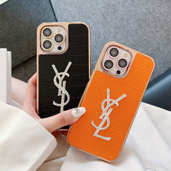 Electroplating Crocodile Pattern Leather Case