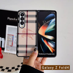 Leather All-Inclusive Horse Checkered Fold Case