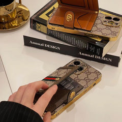 Retro Embossed Crossbody Card Holder Case