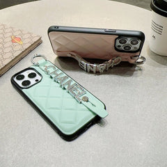 Shiny Diamond Wristband Leather Case