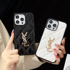 Fashion Rhombus Leather Case