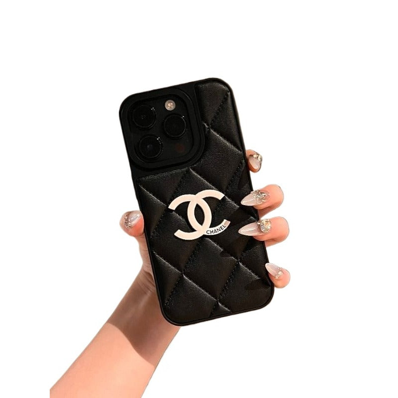 Fashionable Lozenge Leather Case