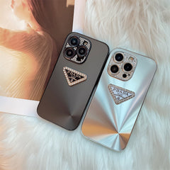 Mirrored Rhinestone Triangle Case
