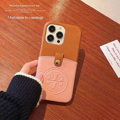 Leather Embossed Card Holder Case