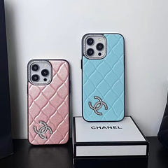 3D Leather Diamond Logo Case