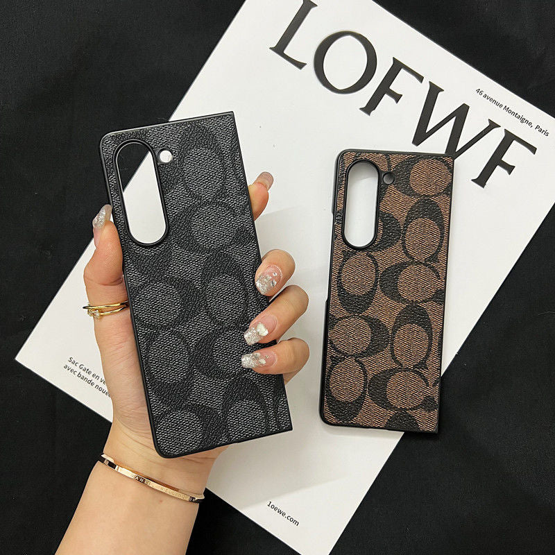 Retro Pattern Leather Fold Case