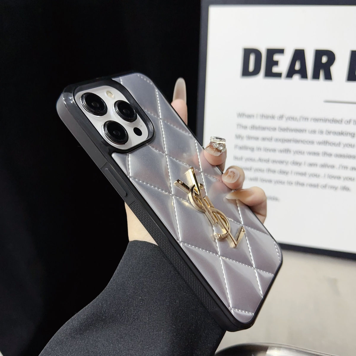Fashion Rhombus Leather Case