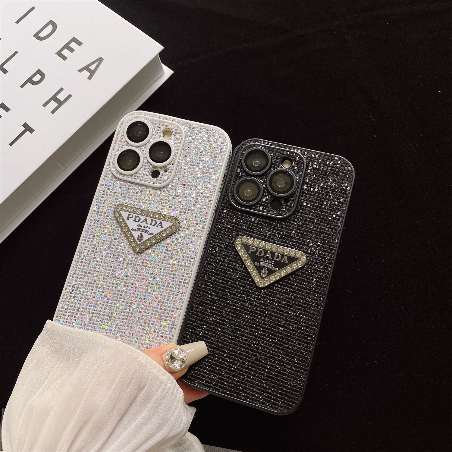 Sparkling Crystal Triangle Logo Case