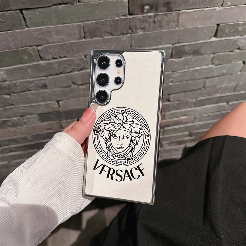 Electroplating Medusa Pattern Leather Samsung Case