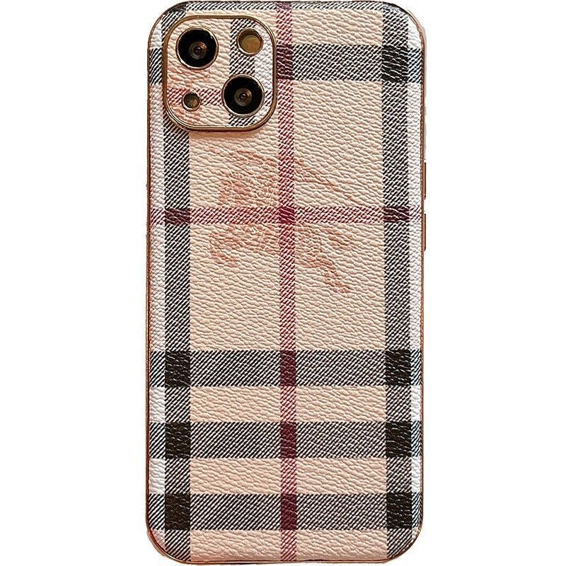 Electroplated Leather Check Case
