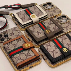 Retro Embossed Crossbody Card Holder Case