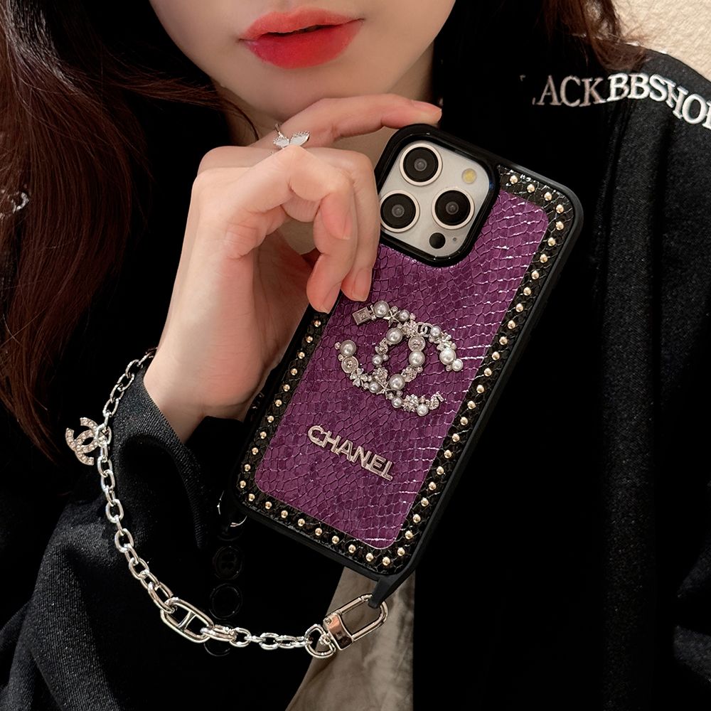 Fashionable Shining Pearl Logo Chain Case
