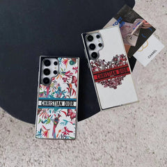 Leather Birdsong and Flowers Samsung Case