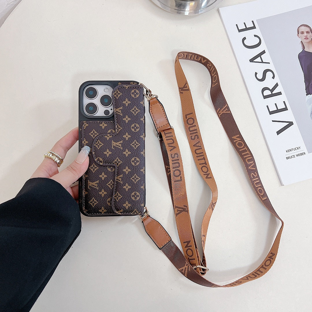 Luxury Stylish Leather Card Holder Crossbody Case