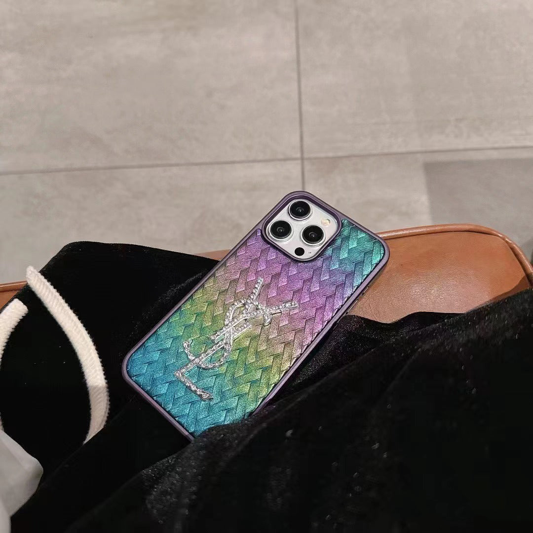 Woven laser rhinestone case