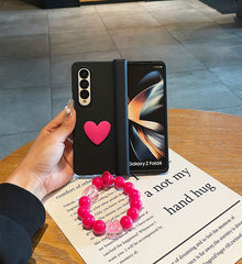 Cute Silicone Heart Fold Case