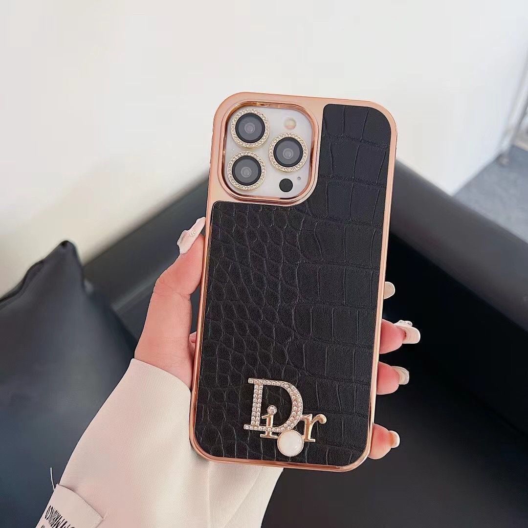 Electroplating All-inclusive Crocodile Pattern Leather Case