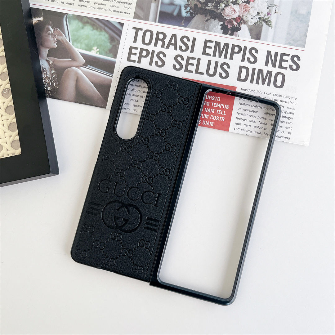 Leather Embossed Fold Case